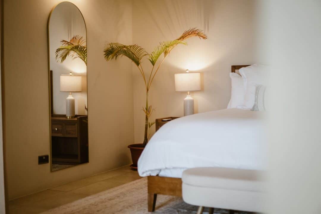 Private villa bedroom on Union Island