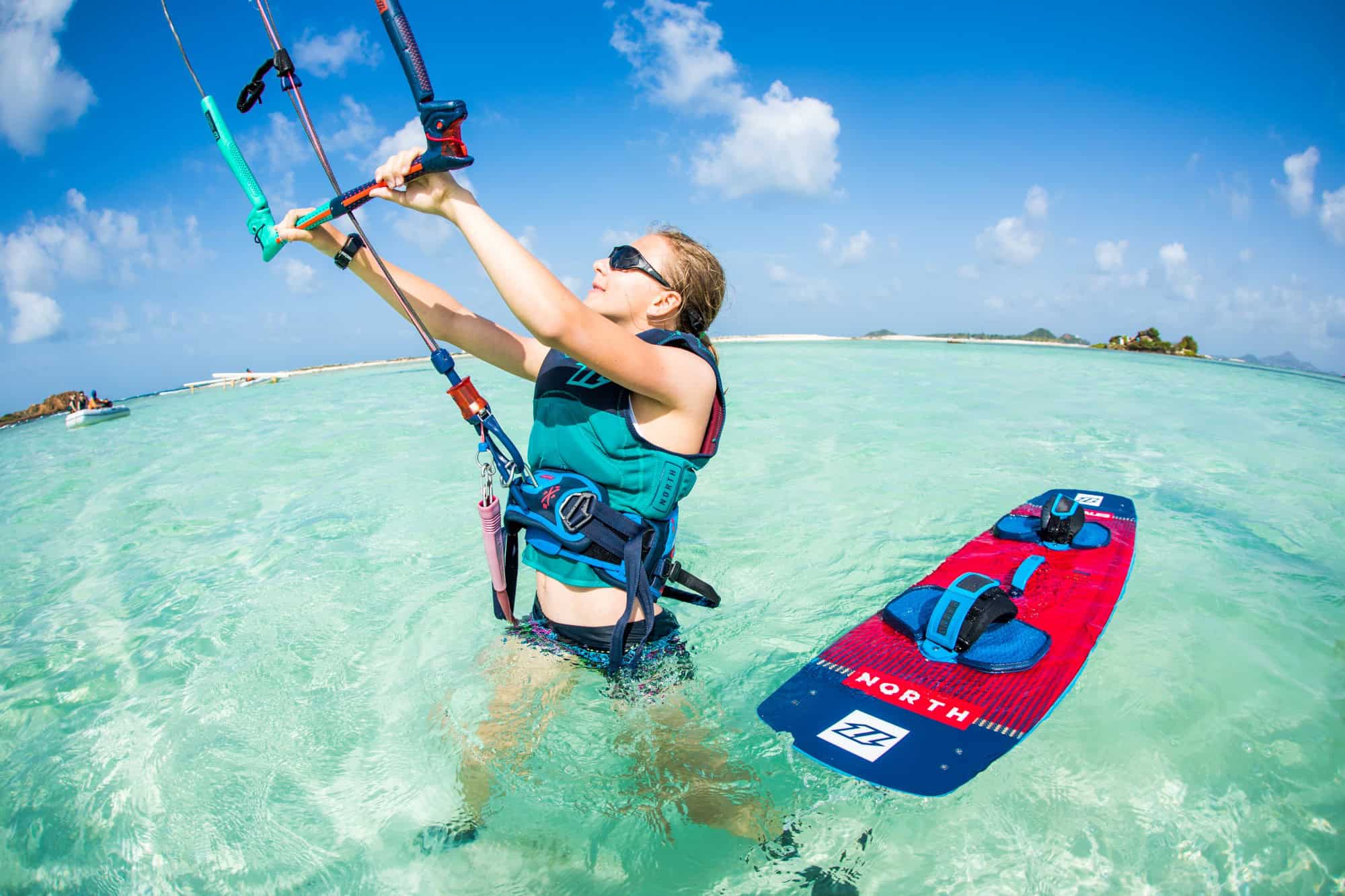 Kids kitesurf lesson on Union Island