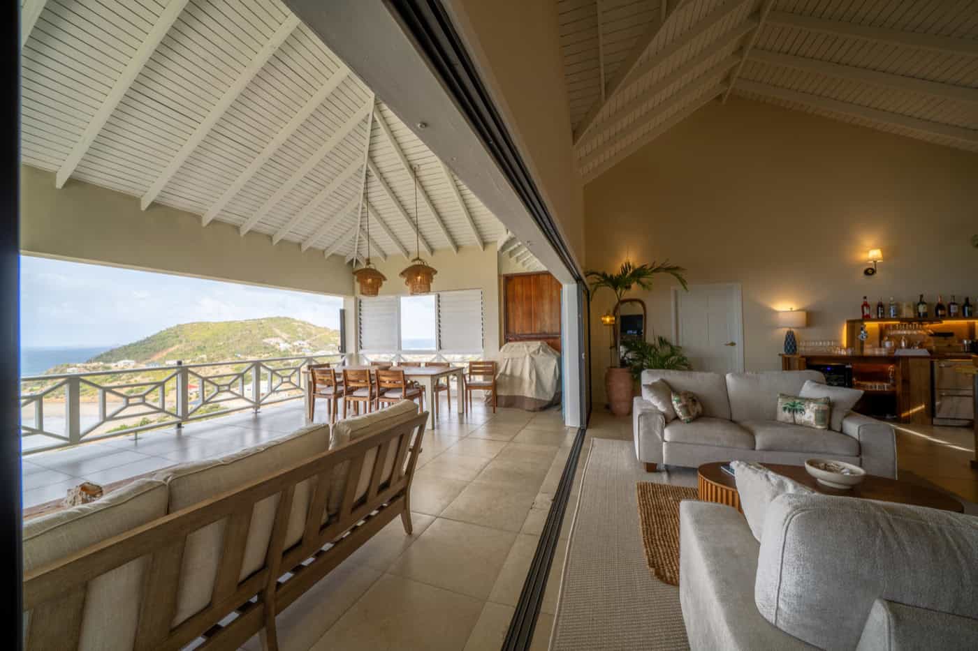 Villa terrace and sea view on Union Island