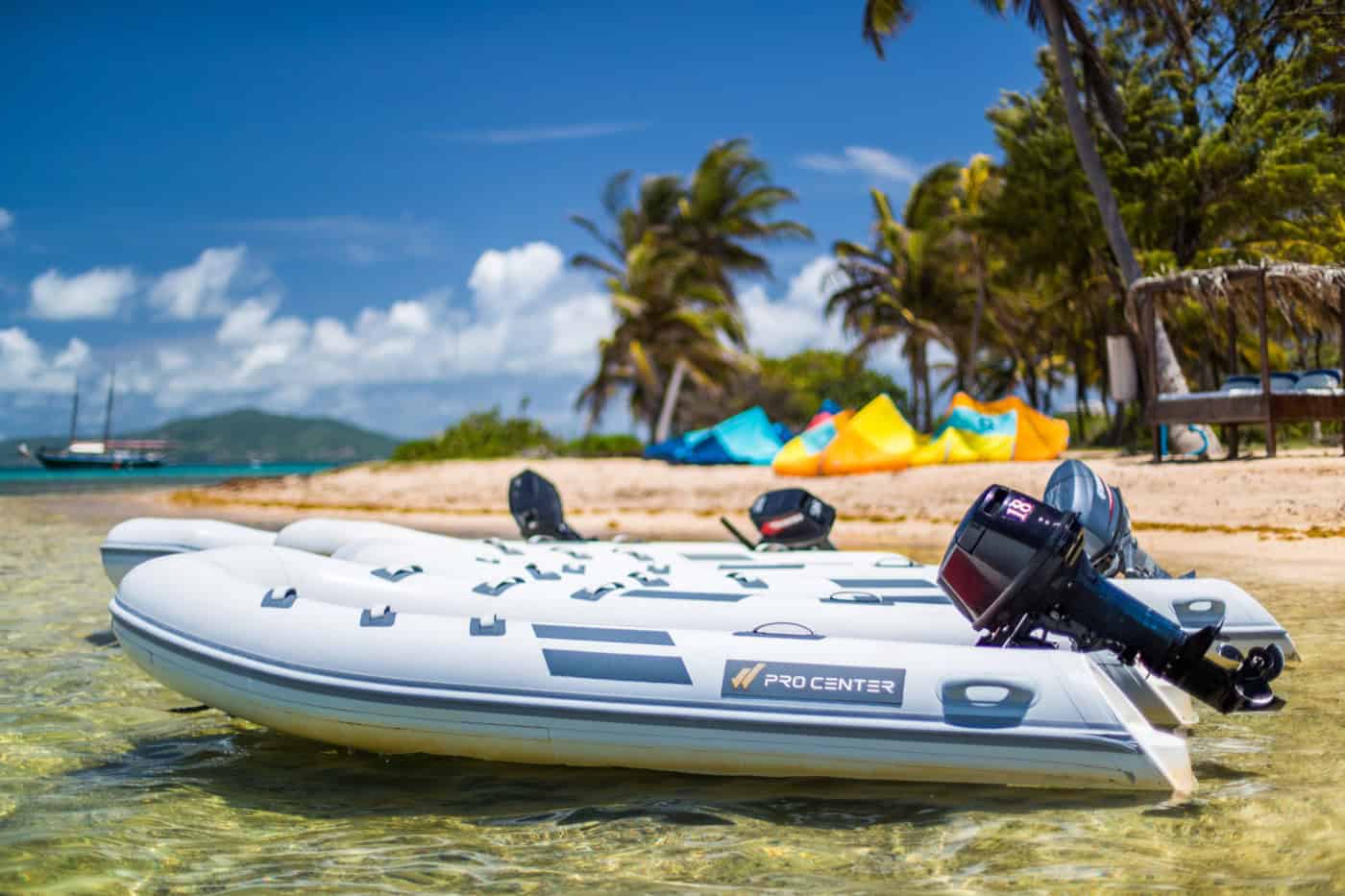 JT Pro Center support dinghy for private kite lessons
