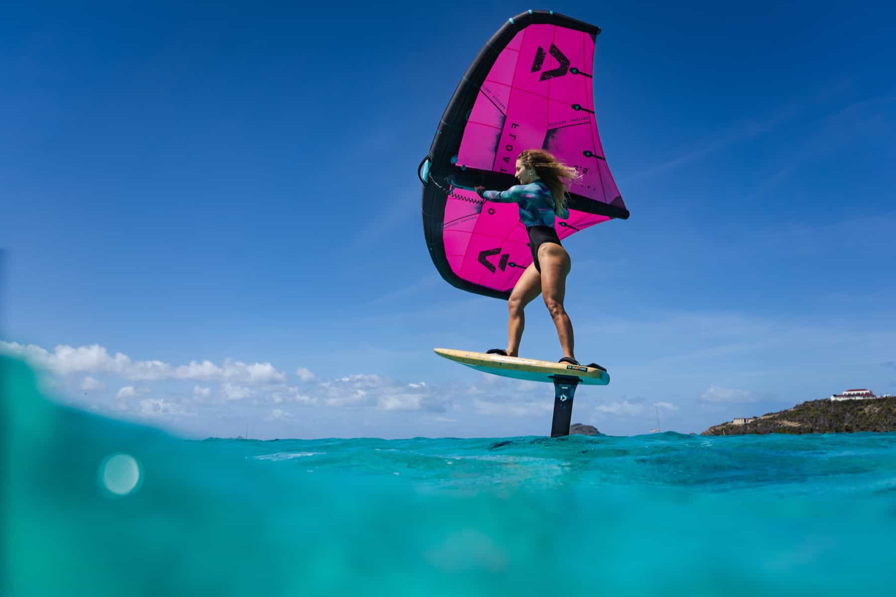 Wing foiling in the Grenadines