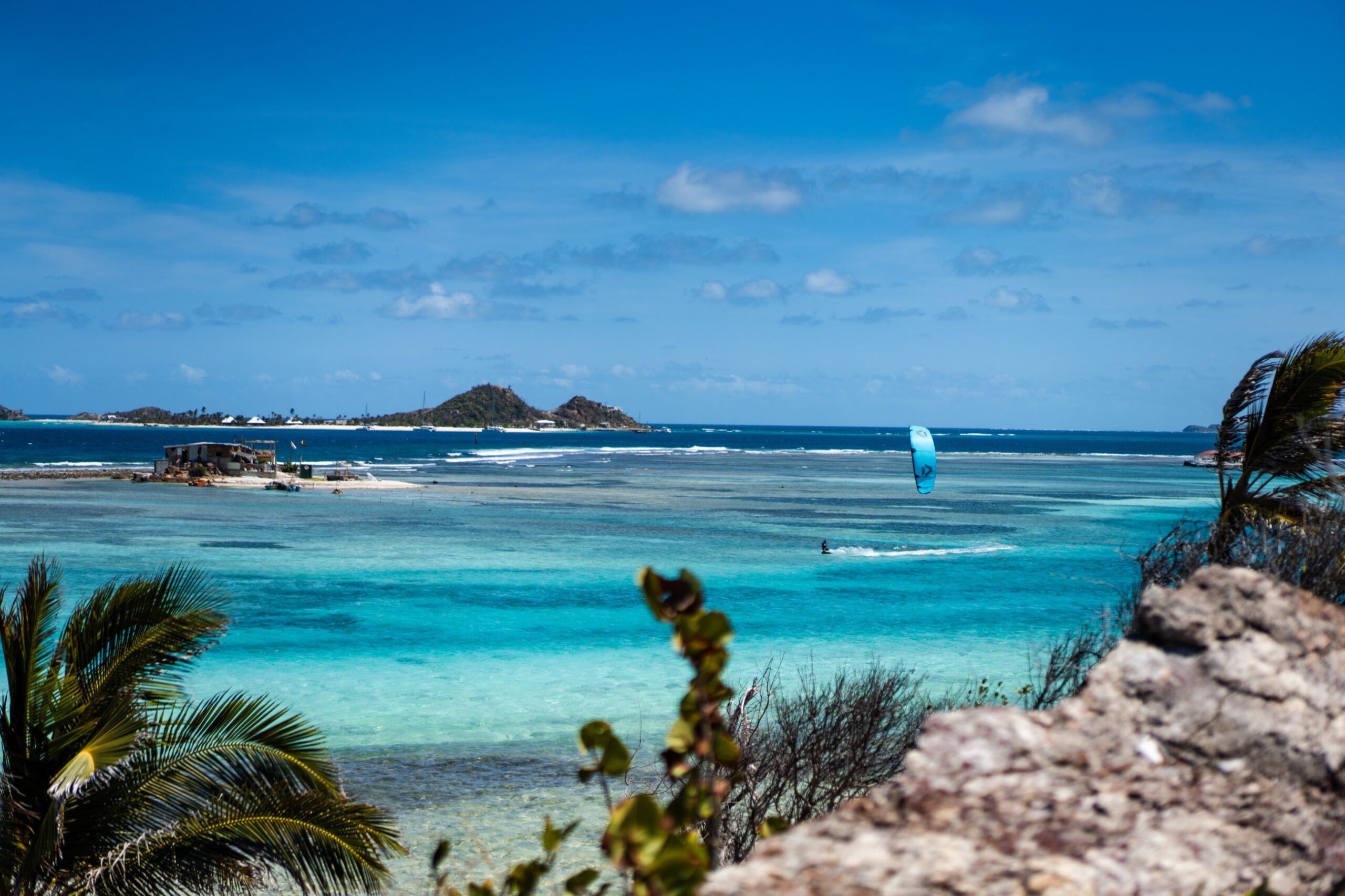 Kitesurfing lagoon view from Union Island