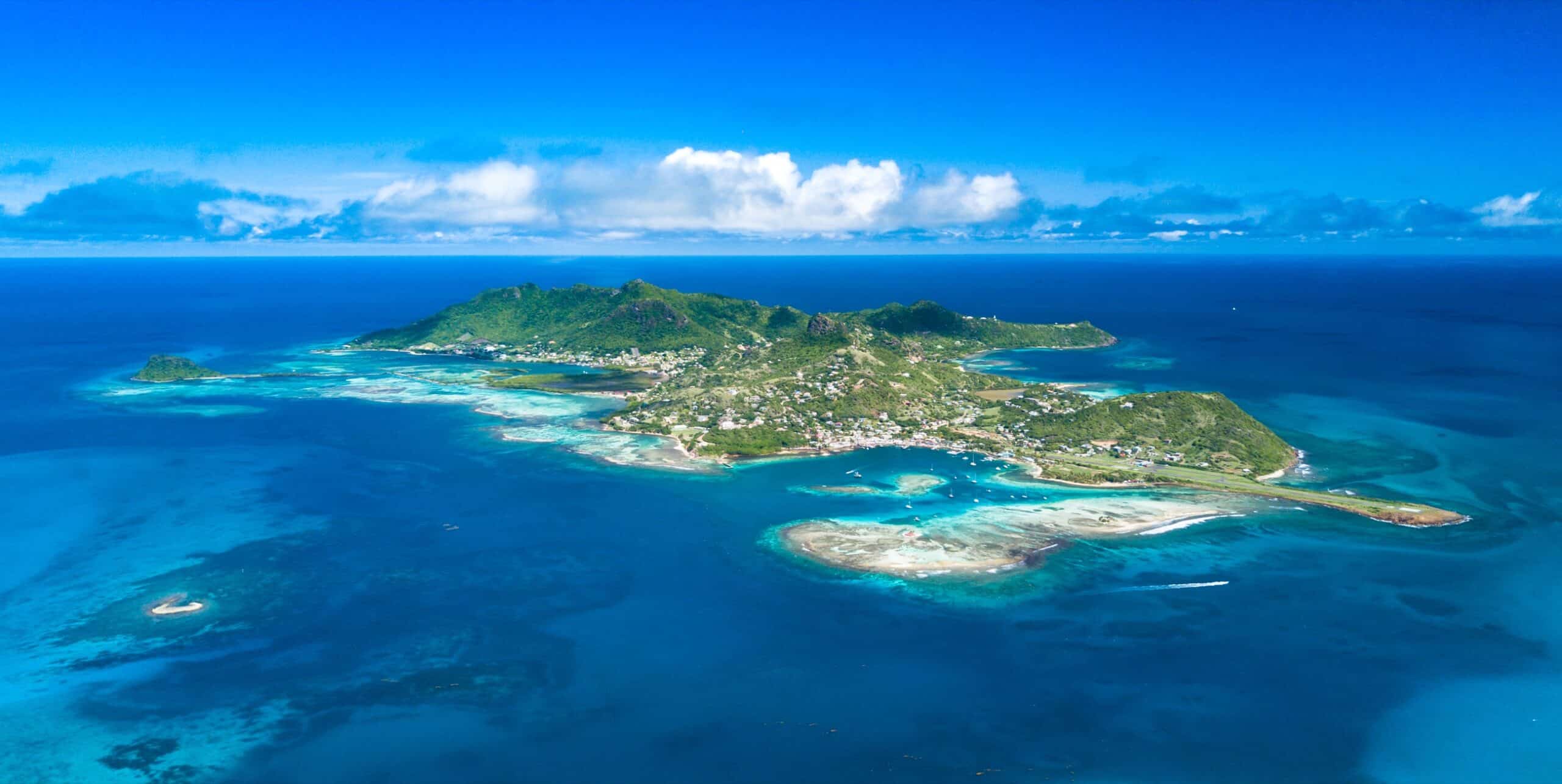 Trade winds over Union Island and the Grenadines