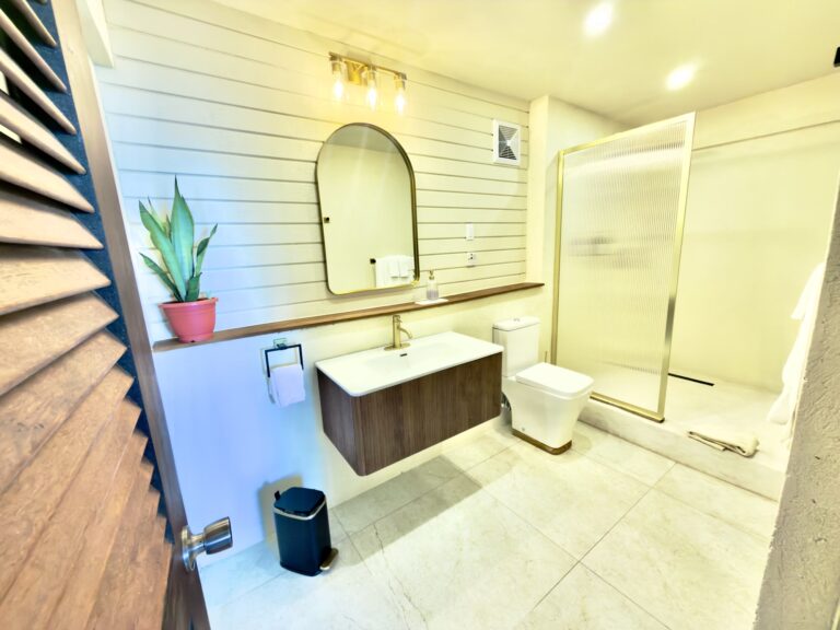 Private suite bathroom with walk-in shower at Mer et Sel
